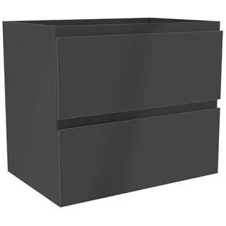 duschspa Waschtisch Unterschrank Waschbeckenunterschrank Waschtischunterschrank Badschrank, 50-120cm Hängeschrank, Matt / Hochglanz grau 60 cm x 52 cm x 38.5 cm