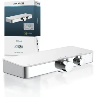Schütte OCEAN Duschthermostat mit Ablage für 1 Verbraucher Chrom/Weiß 60535