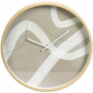 Moderne Runde Beige Wanduhr 38 Cm