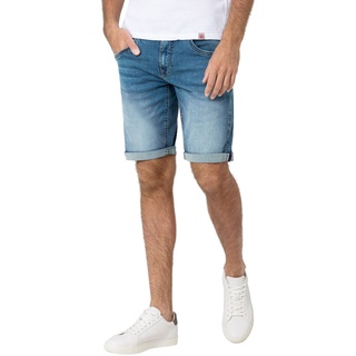 TIMEZONE Herren Jeans Shorts SLIM SCOTTYTZ Slim Fit Blau 3833 Normaler Bund Reißverschluss W 34