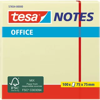 Tesa Haftnotiz Office Notes 57654-00000 75x75mm 100Bl. gelb
