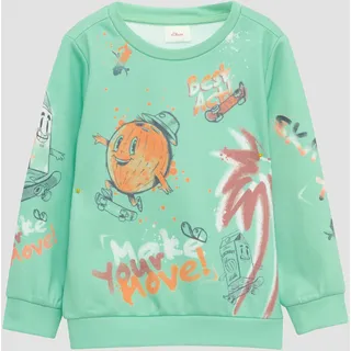 s.Oliver Sweatshirt All-over-Print türkis 140