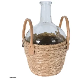 neuetischkultur Glasvase mit Naturbezug Flaschenform Glasvase mit Naturbezug Flaschenform