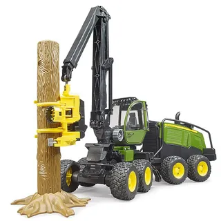 Bruder 02135 - Harvester mit Baumstamm grün/schwarz 1:16