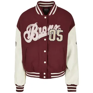 FUBU Collegejacke Fubu Damen FW224-006-1 City 05 Varsity Jacket bordeaux/offwhite (1-St) rot XS