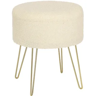Sitzhocker mit Stauraum mit Deckel Aufbewahrungsbox aus ‎Teddy-Fleece SH78cm