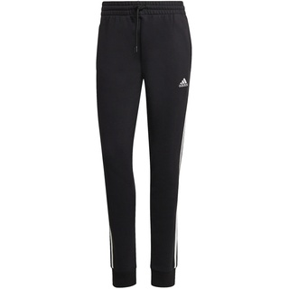 Adidas Essentials 3-Streifen French Terry Cuffed Hose Black / White M