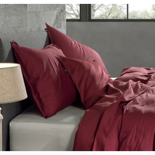 ZO! HOME Bettwäsche Satinado 135x200 100% Baumwolle Mako-Satin Spicy Red