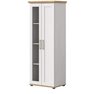 inn.furn Vitrine 64 x 161 x 37 cm Weiß