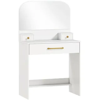 Homcom Schminktisch Weiß Holzwerkstoff, 3 Schubladen, 40x135x80 cm | Gr.: onesize