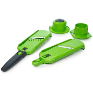 Borner Multi Dicer & Slicer vegetable grater fruit slicer mini slicer julienne slicer onion dicer thin stripes fruit and vegetable slicer green/grey