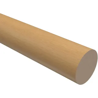 INTERDECO Gardinenstangen-Holzstange 28 mm aus Holz, Buche, lackierter Holzstab, Zubehör für Vorhangstangen und Stilgarnituren, Typ 1128906, 100 cm