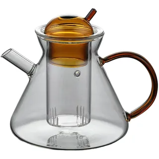 Nordic High Borosilikatglas Tee Brauen Teekanne Glas Kaffeekanne - Kaffeekanne Bernstein