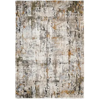 Novel Webteppich Moonlit, Creme, Grün, Gold, Textil, Struktur, rechteckig, 65x130 cm, Oeko-Tex® Standard 100, für Fußbodenheizung geeignet, pflegeleicht, Teppiche & Böden, Teppiche, Webteppiche