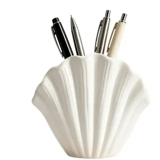 Blumenvase in Muschelform – moderner, ästhetischer Küsten-Muscheltisch