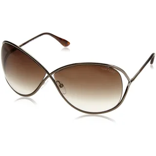 Tom Ford Damen FT0130 36F 68 Sonnenbrille, Gold (Bronzo Scuro Luc/Marrone Grad) - 68