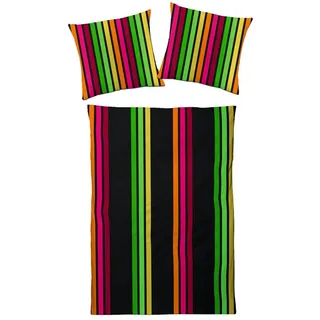 Traumschloss Bettwäsche Interlock Jersey, Interlock Jersey, 2 teilig, buntes Streifenmuster, Regenbogen, Pride bunt