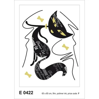 Sanders & Sanders Wandtattoo Schwarz, 65 x 85 cm, 600247
