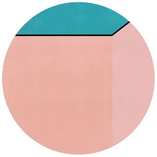 Bilderdepot24 Teppich Vinyl Wohnzimmer Schlafzimmer Flur Küche Abstrakt modern, rund - rosa glatt, nass wischbar (Küche, Tierhaare) - Saugroboter & Bodenheizung geeignet rosa 140 cm x 140 cm