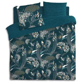 Atmosphera Pfau Baumwolle Blau 240 x 220 cm