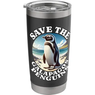 Save Galapagos Penguin Sprüche Galapagos Pinguin Doppelwandiger Edelstahl-Thermobecher