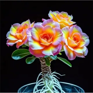Wüstenrosen Winterhart Mehrjährig, Schattenpflanze für Garten Und Kübel, Pflegeleicht-1 Rhizome-J
