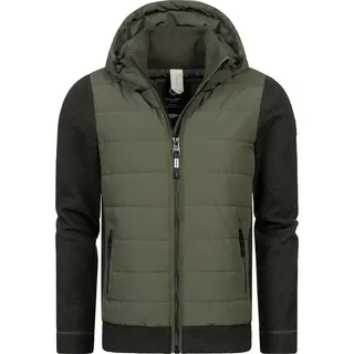 Ragwear Steppjacke Doryan Mel Coole Herren Outdoorjacke mit weichen Ärmeln grün XXXL (56)