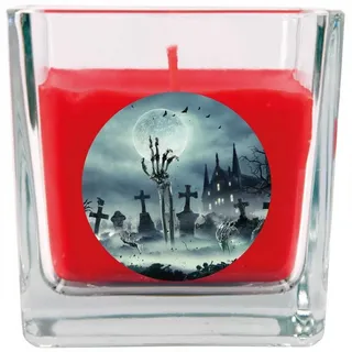 HS Candle Halloween Duftkerze 8 cm rot