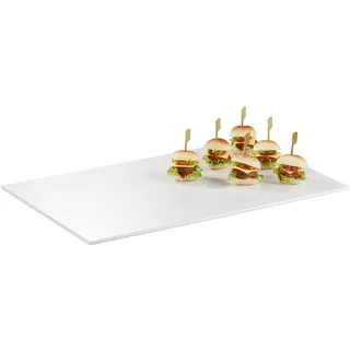 APS Serviergeschirr, Tablett ZERO, 53 x 32,5 cm, Höhe 1,5 cm, Melamin, weiß hochglanz, mit Antirutsch-Füßchen