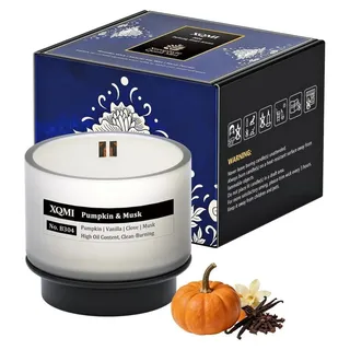Duftkerzen Set Kürbis Vanille Nelke Moschus Sojawachs 35h Brenndauer Geschenkbox