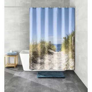 KLEINE WOLKE Duschvorhang Borkum 180 x 200 cm mehrfarbig