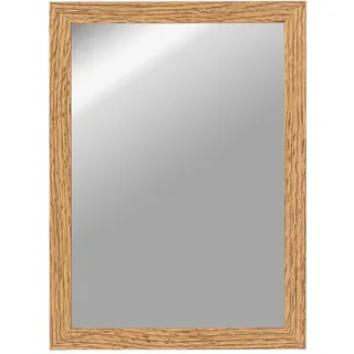CLAMARO 'Vision' Wandspiegel 80x80 cm maßgefertigt | Eiche Catania | Moderner eckiger Spiegel mit MDF-Holzrahmen, inkl. Metall Aufhänger und Montagematerial (Querformat & Hochformat)