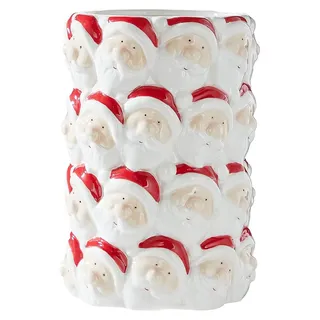 BUTLERS Vase X-MAS Santa - Weiß/Rot