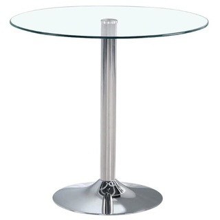 Runder Tisch aus gehärtetem Glas, Kleiner runder Tisch, runder Tisch, Besprechungstisch, Gästetisch, Heim-Esstisch, Couchtisch (Glas)(Size:80 * 80 * 80,Color:Glas)