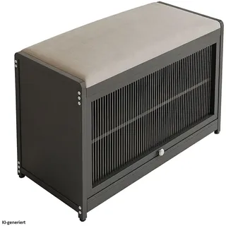 Hti-Living Schuhschrank 70 x 45 x 32 cm grau / grau