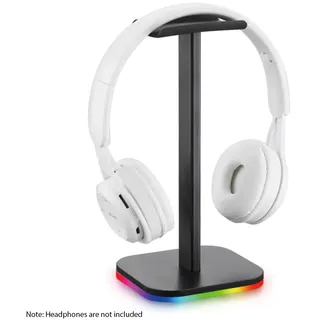 Btuty RGB Kopfhörerständer mit LED-Licht für Gaming Headset Schreibtisch | Stabiler Headset-Ständer mit RGB-Beleuchtung, rutschfester Basis und USB-Anschluss für Gaming, PC und Studio.