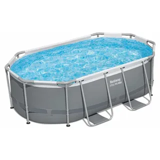 BESTWAY Steel Pro Max Pool oval Set 305 x 200 x 84 cm inkl. Filterpumpe (3-tlg.)