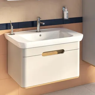 Vitra Waschtischunterschrank 1 Auszug 78 x 48,5 x 52 cm Hellgrau Matt