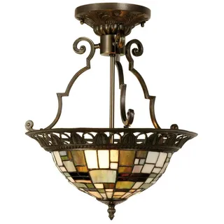 Tiffany Hängelampe Deckenlampe  ca. 41 x Ø 37 cm 2 x E14 Max. 40W Clayre & Eef