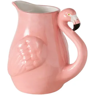 Boltze Home Krug, Hellrosa, Keramik, Flamingo, 1,5 L, 15x20x19.5 cm, Kaffee & Tee, Kannen, Karaffen