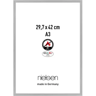 Nielsen Brandschutzrahmen C2 - B1 Struktur Silber matt / 29,7 x 42,0 (A3)
