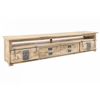 ausgefallenes industrial TV-Board Holz Mango massiv Lowboard hell Massivholz