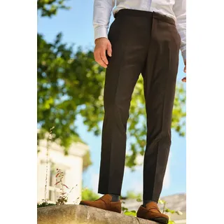 Next Anzughose Slim Fit Anzug mit Struktur: Hose (1-tlg) braun