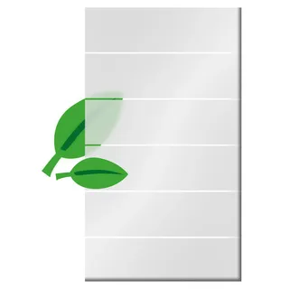 BM Systemglas Typ 214 Glas Siebdruck Blockstreifen Dekor, 103 x 180