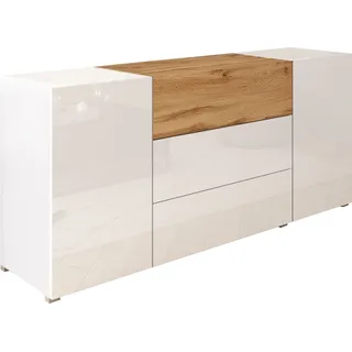 Home Affaire Sideboard BERLIN 150 x 66,3 x 39 cm Weiß / Braun