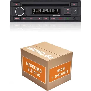 Autoradio Einbaupaket Blaupunkt Milano 200 BT passend für Mercedes SLK R170 | Bluetooth USB