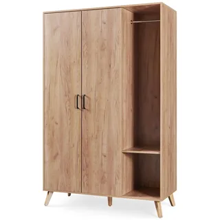 [en.casa] Kleiderschrank Norg 120 x 191 x 52 cm Beige