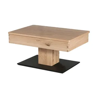 Sofa.de Couchtisch Nero Wildeiche schwarz höhenverstellbar 90 x 45 x 60 cm