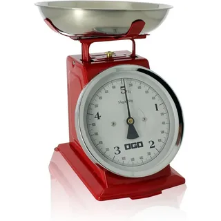 Ogo Living Küchenwaage OGO LIVING Mechanische Küchenwaage Waage bis zu 5 kg rot rot