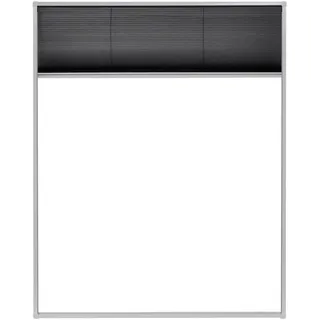 vidaXL Insektenschutz-Plissee für Fenster 80 x 100 cm Schwarz